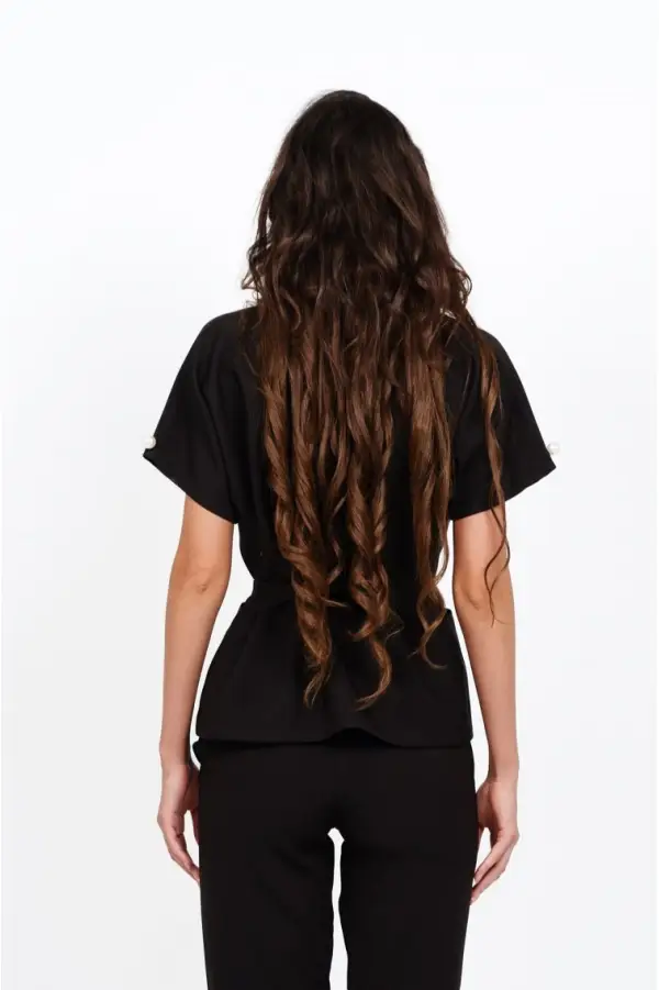 Bluza medicala dreapta neagra