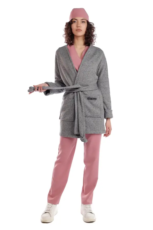 Halat medical dama, Artic Fleece, Laura Olteanu, gri