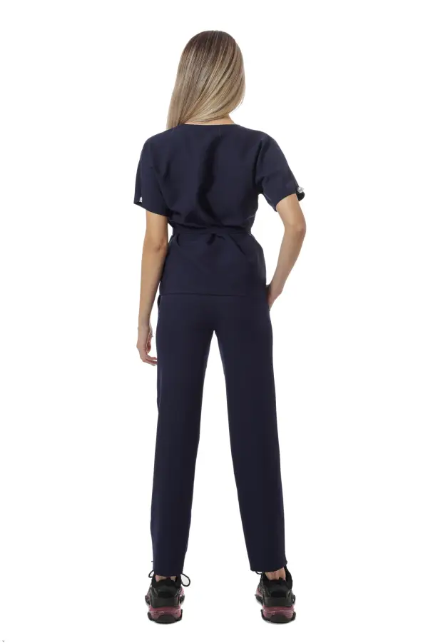 Uniforma medicala dama, Laura Olteanu, bluza-pantalon, bleumarin