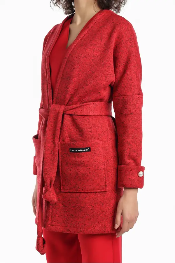 Halat medical dama, Artic Fleece, Laura Olteanu, rosu